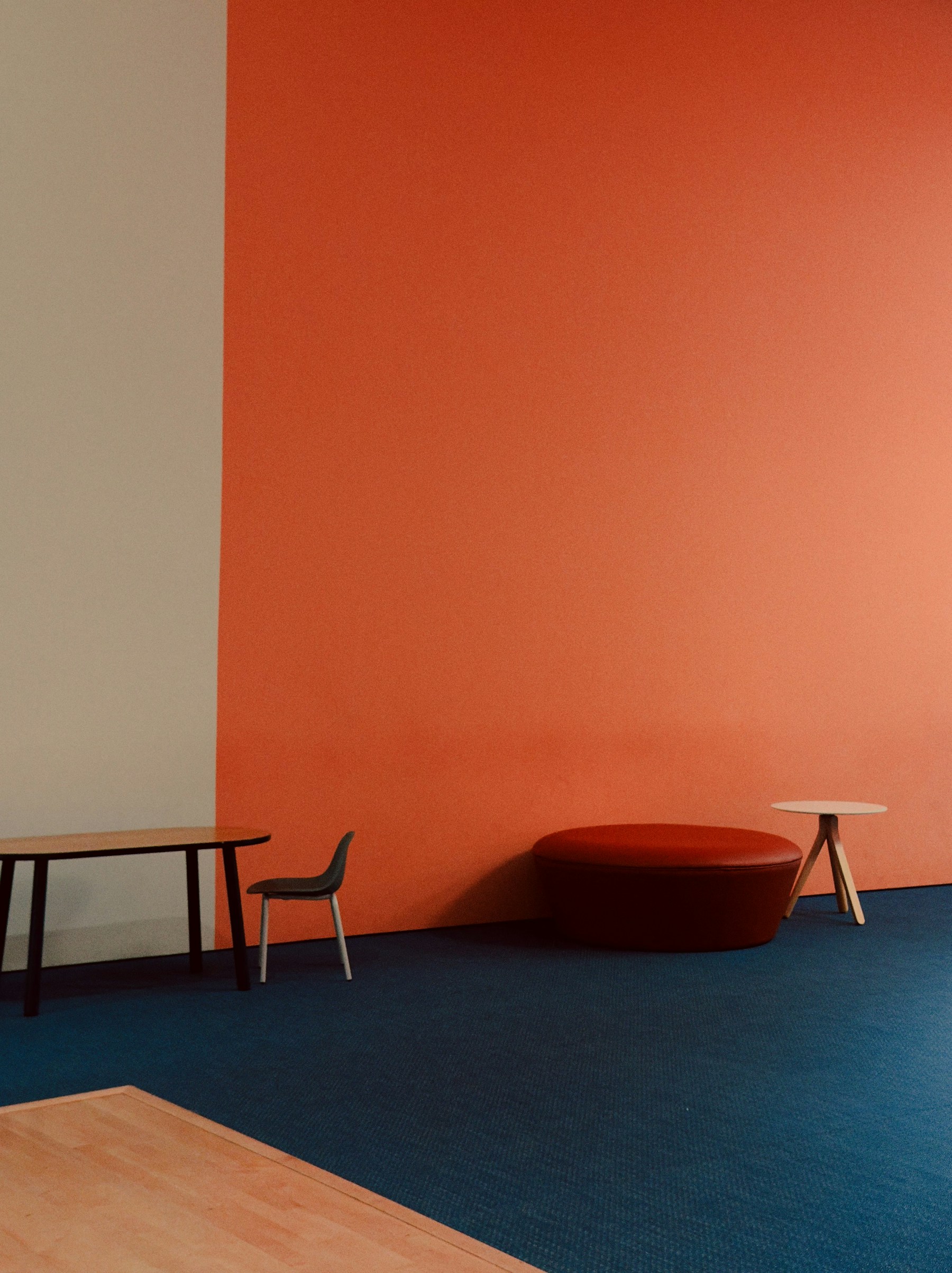 Commercial lounge with carpet flooring